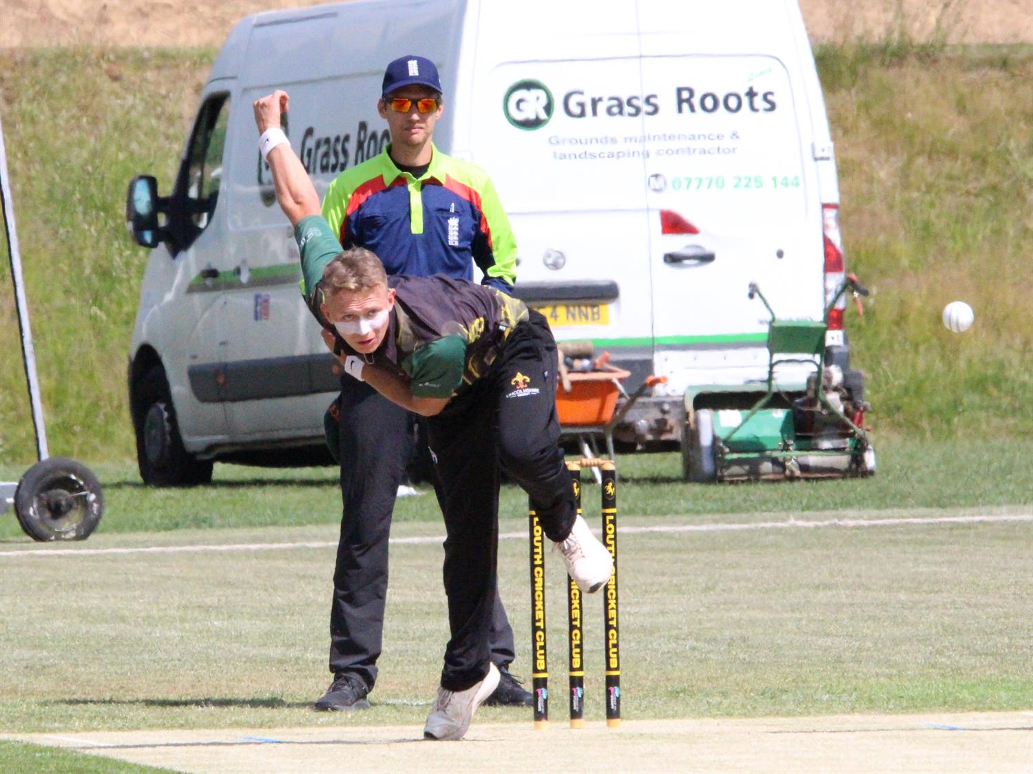 Lincolnshire v Hertfordshire, NCCA T20 Group 2 match, held at Louth CC on 31/05/2026 .
Jake Ludlam bowling for Lincolnshire.
