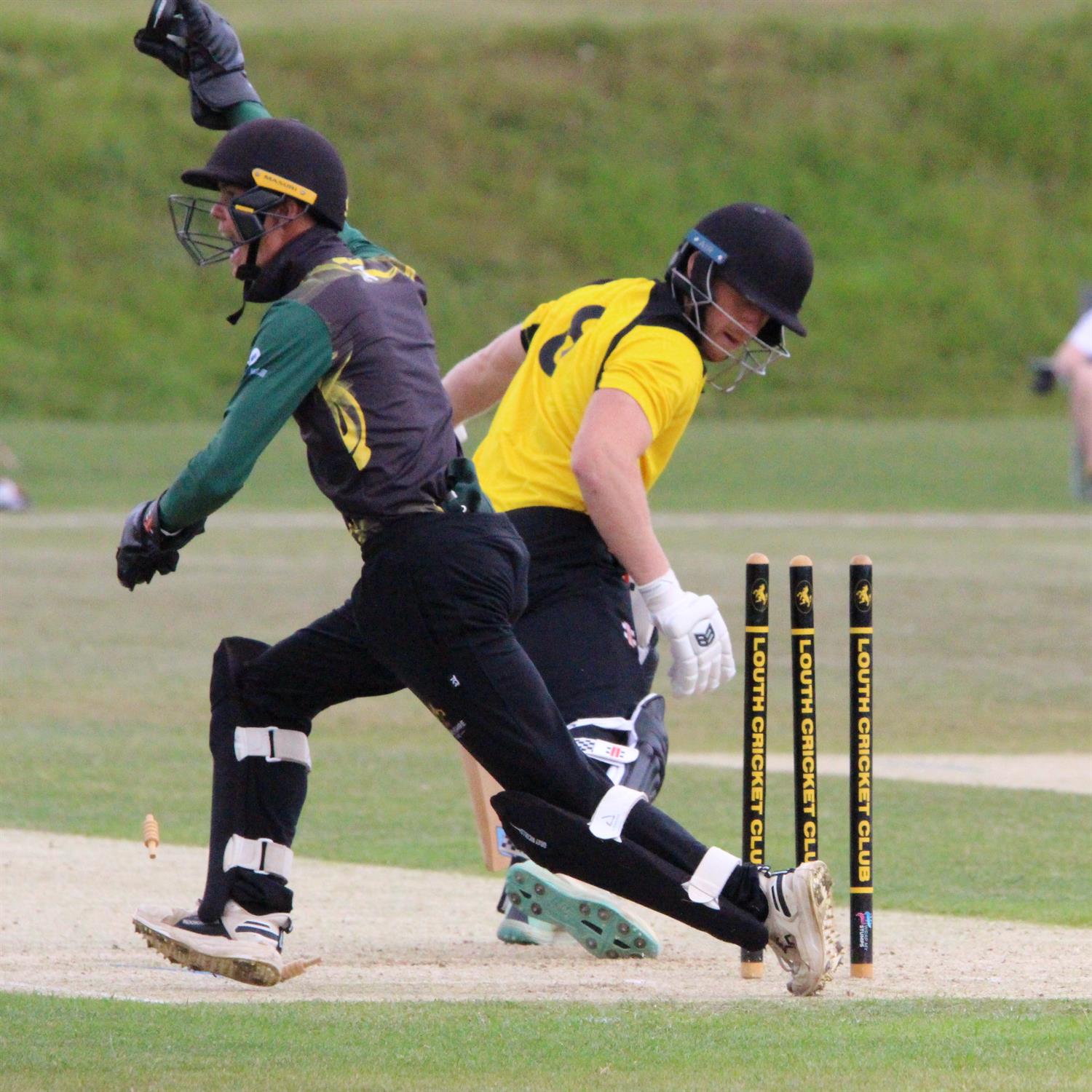 Lincolnshire v Hertfordshire, NCCA T20 Group 2 match, held at Louth CC on 31/05/2026 .
The Lincolnshire wicket keeper, Finn Brookes appeals for a stumping.