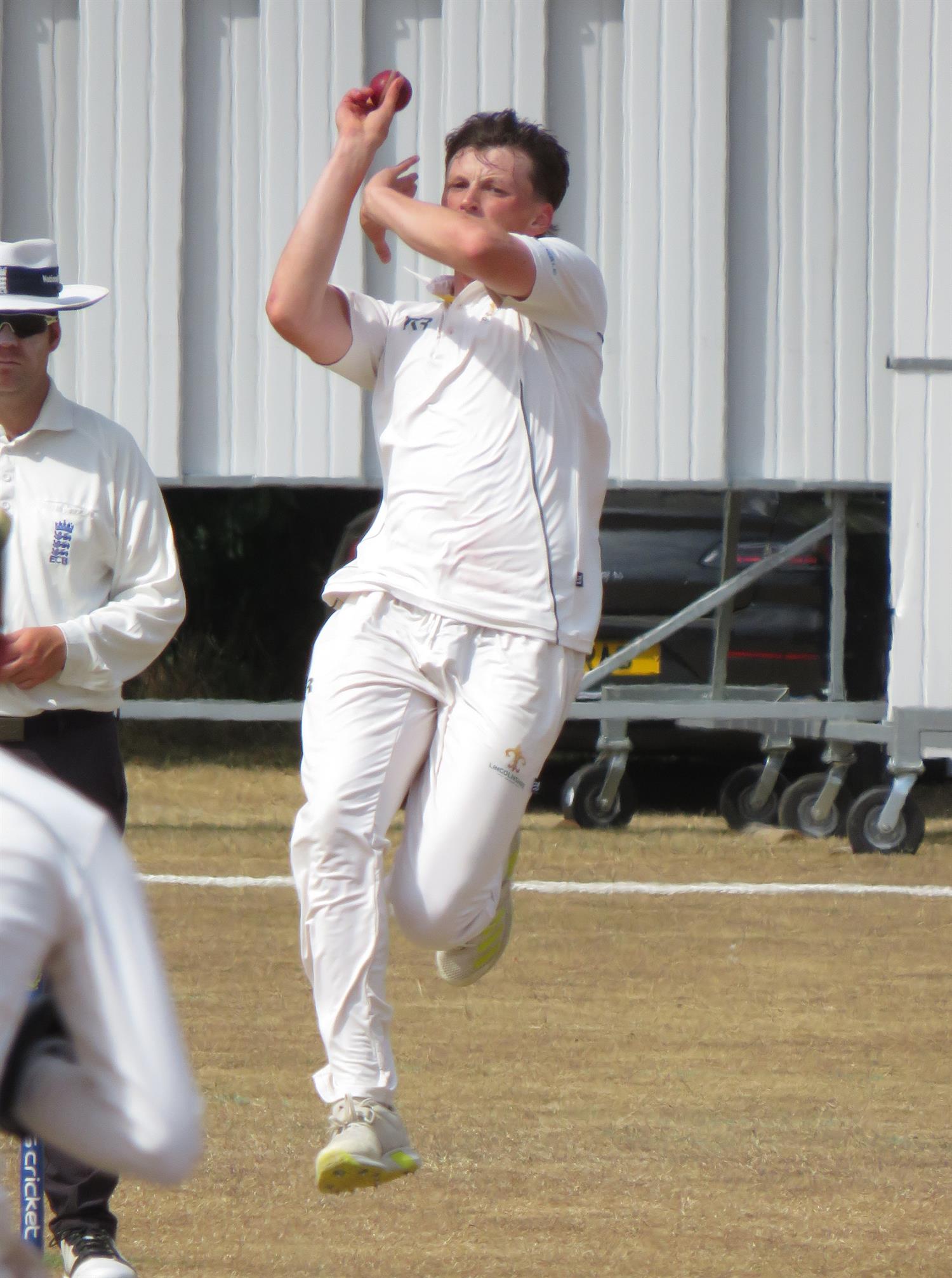 Bedfordshire v Lincolnshire, NCCA Cluberly Eastern Div 2 match, held at Dunstable Town Cricket Club on 02/08/2026 .
A fine bowling performance from Tom Shephard on day one.
12 overs, 5 maidens, 3 wickets for 28 runs.