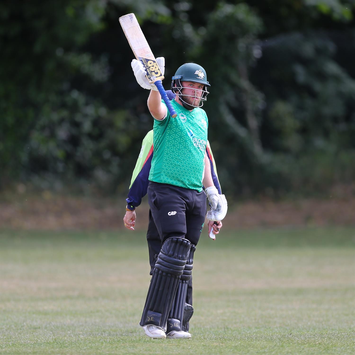 Rhys Nicholas celebrates his maiden half century for Buckinghamshire against Bedfordshire, NCCA T20 Group 3 match, held at Leighton Buzzard Town Cricket Club, Bell Close on 31/05/2026.
Nicholas finished on 62 from 48 balls.