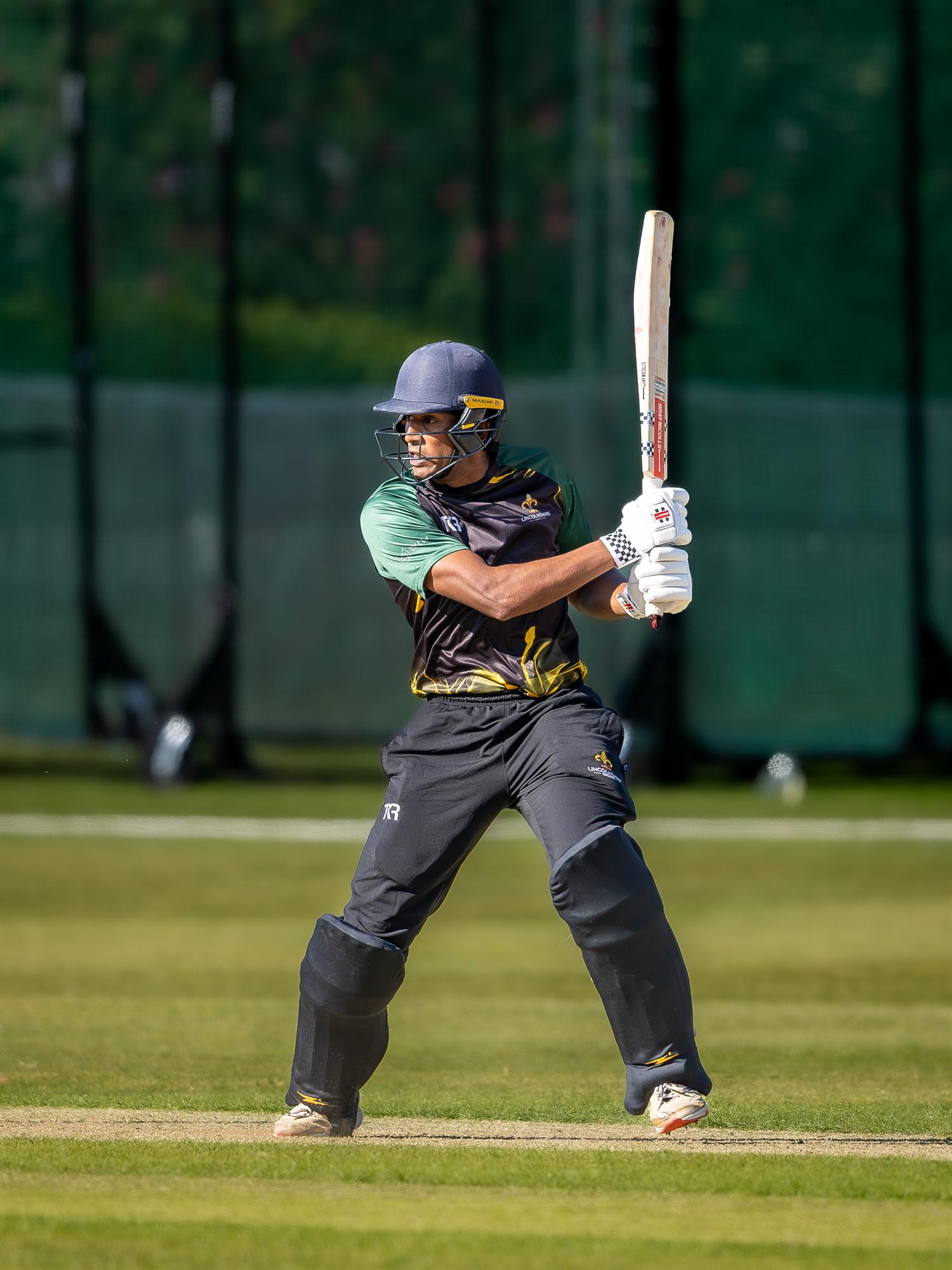 Pranav Pothula reached his half century for Lincolnshire from 54 balls in the NCCA NV Play Trophy match against Norfolk at Woodhall Spa Cricket Club on May 10th, 2026. 