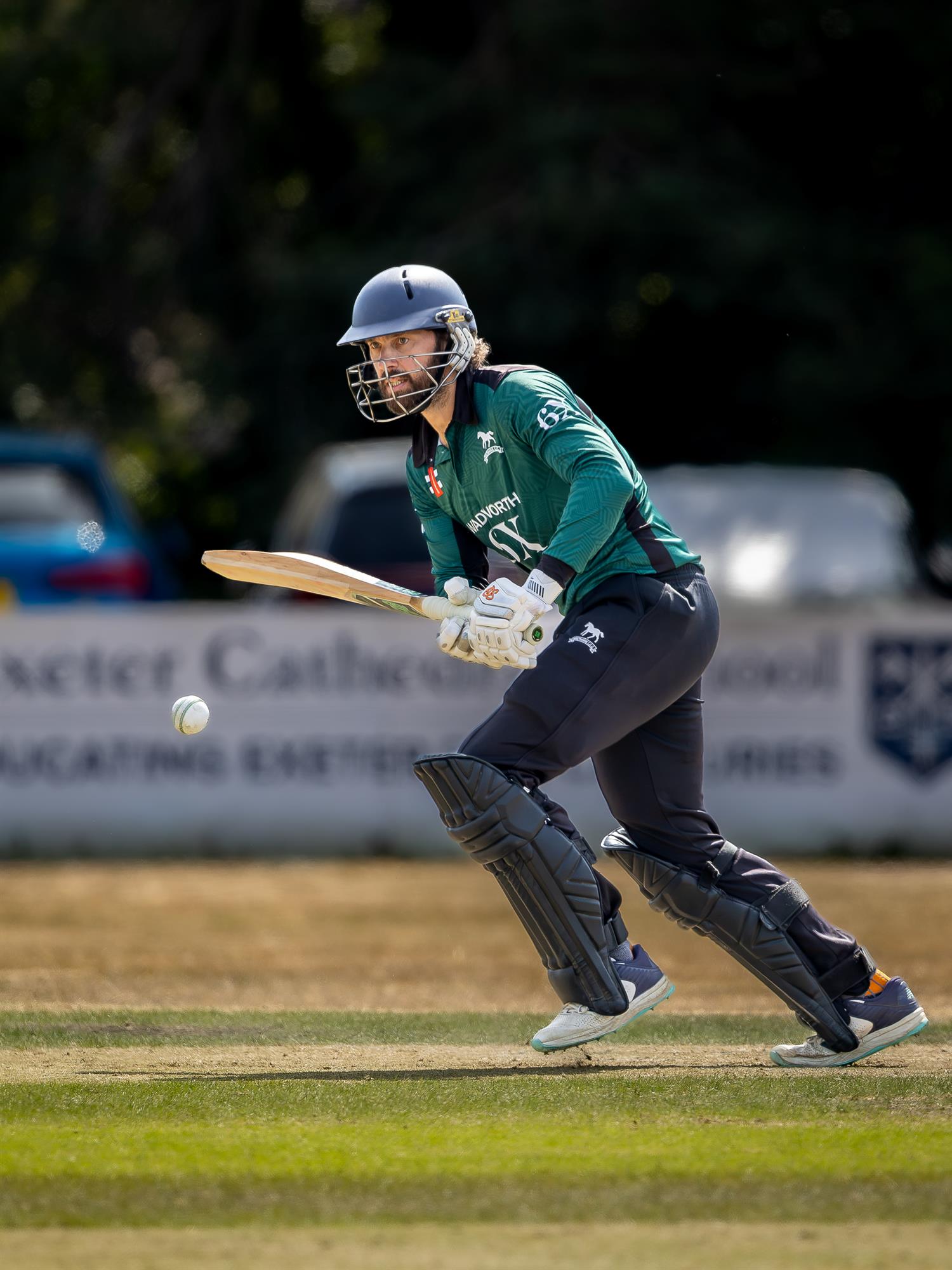Wiltshire's Ed Young batting in the NCCA Dojo T20 Super 12s Eliminator against Buckinghamshire at Exeter Cricket Club on August 9th, 2026. 