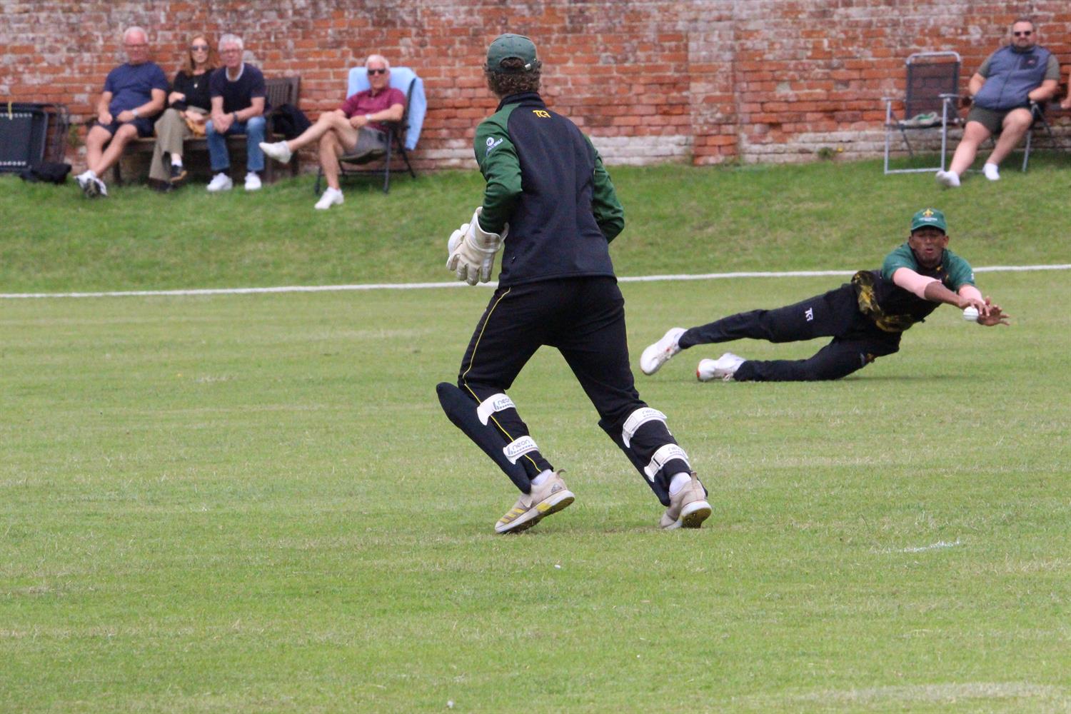 Suffolk v Lincolnshire, NCCA T20 Group 2 match, held at Friars Road, Hadleigh on 14/06/2026 .
Pranav Pothula of Lincolnshire makes a fine stop in the field.