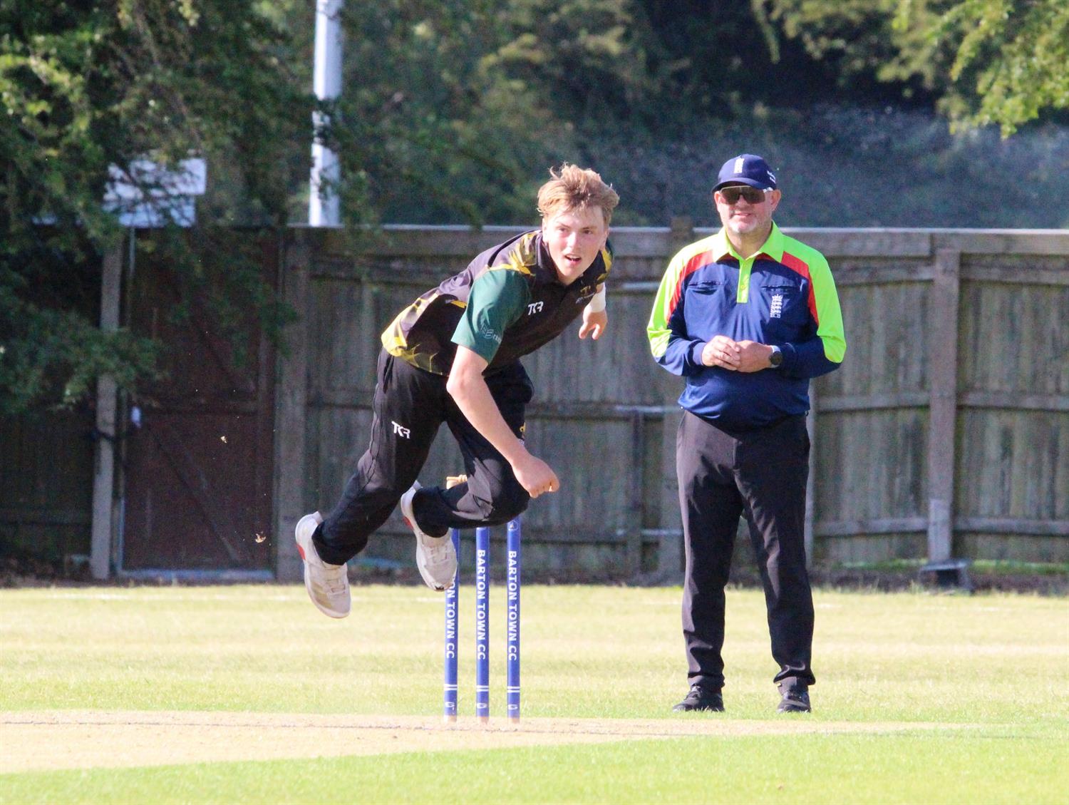 Lincolnshire v Cambridgeshire, NCCA T20 Group 2 match, held at Barton Town CC on 21/06/2026 .
Matty Mills 2 wickets in his final spell of the match for Lincolnshire.