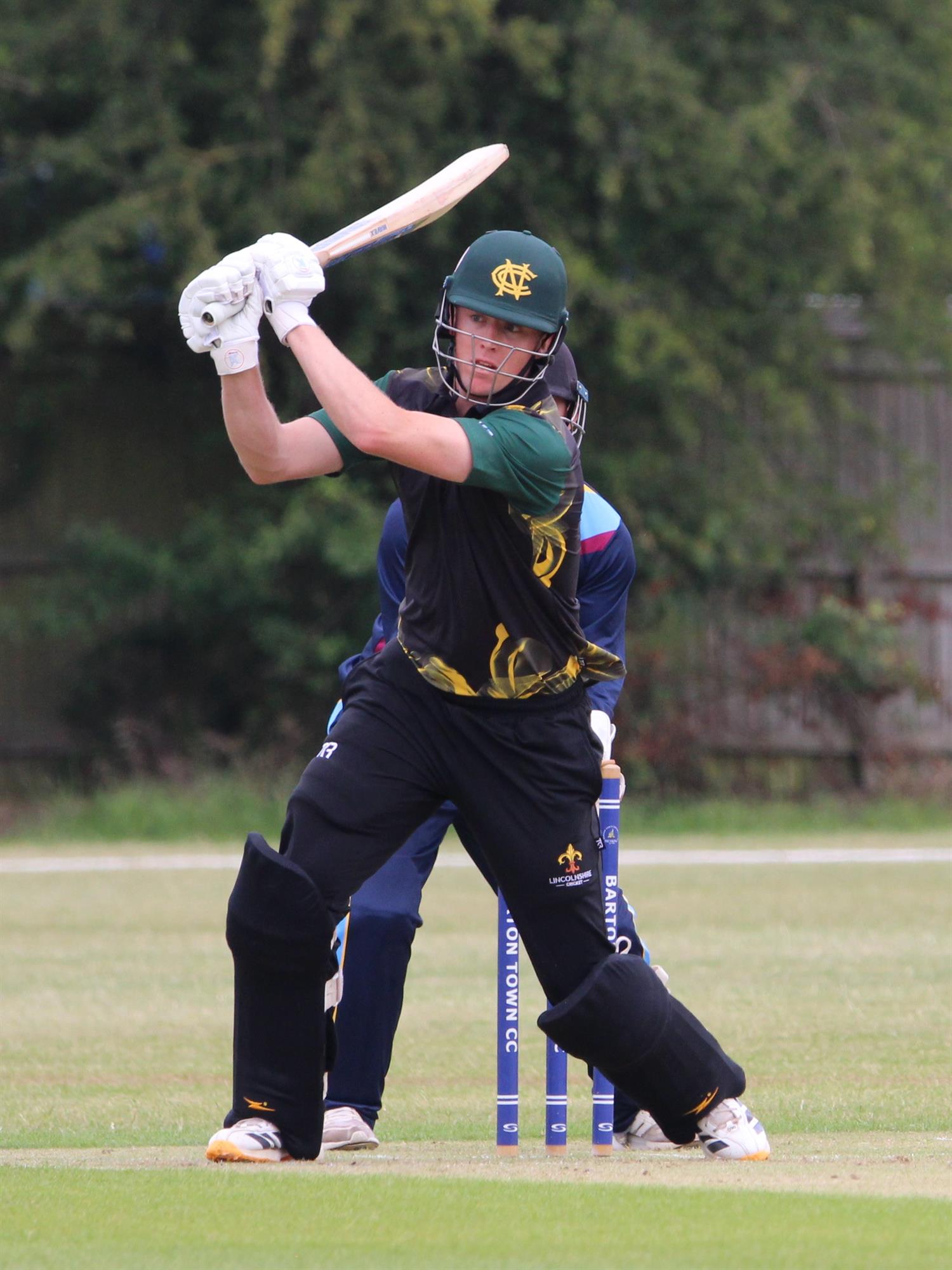 Lincolnshire v Cambridgeshire, NCCA T20 Group 2 match, held at Barton Town CC on 21/06/2026 .
Joe Pocklington of Lincolnshire C.C.C. anchored the innings with 67 not out from 47 deliveries.