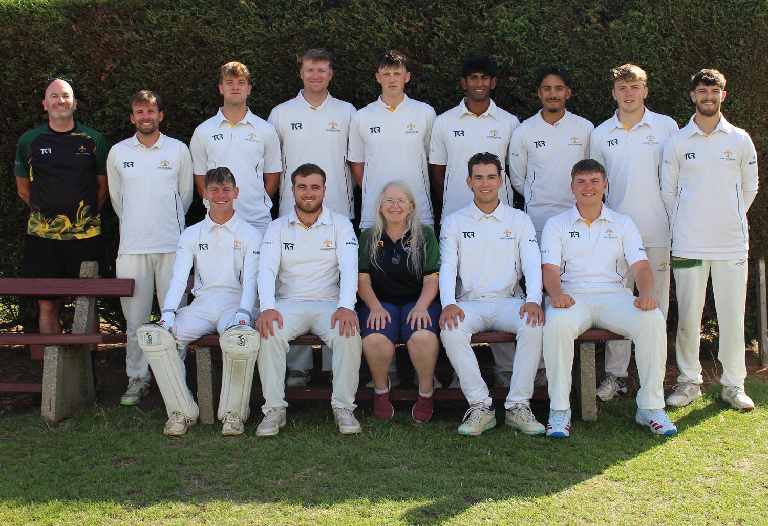 Lincolnshire v Cumbria, NCCA Cluberly Eastern Div 2 match, held at Cleethorpes on 23/08/2026 .
The Lincolnshire squad.