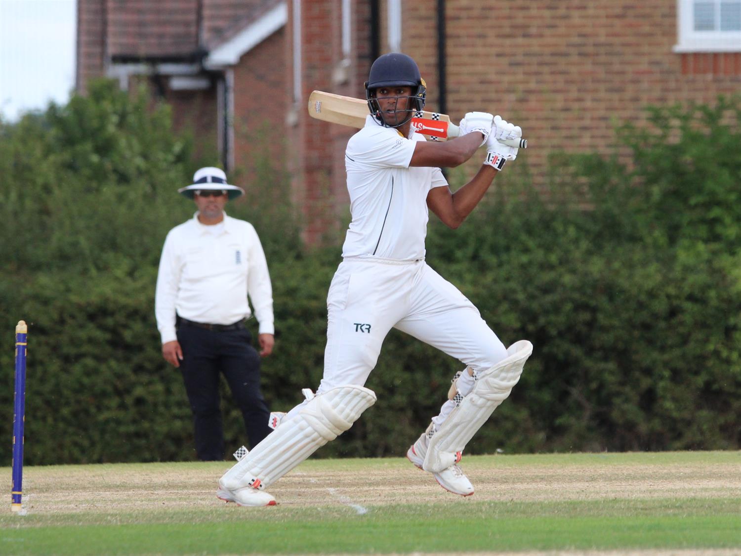 Hertfordshire v Lincolnshire, NCCA Cluberly Eastern Div 2 match, held at Lucas Lane on 26/07/2026 .
Pranav Pothula playing another fine innings for Lincolnshire C.C.C.