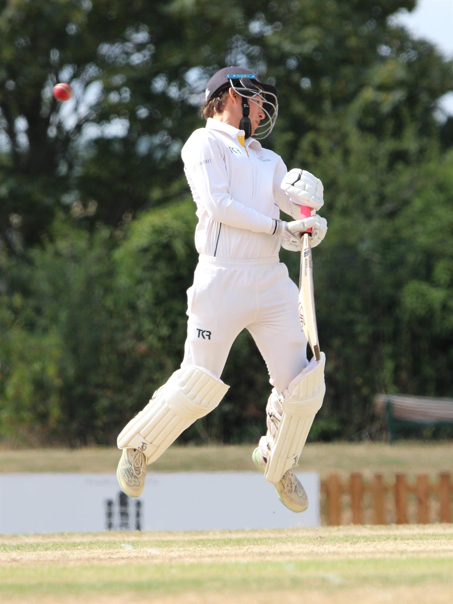Hertfordshire v Lincolnshire, NCCA Cluberly Eastern Div 2 match, held at Lucas Lane on 26/07/2026 .
Sam Jarvis of Lincolnshire C.C.C. takes evasive action