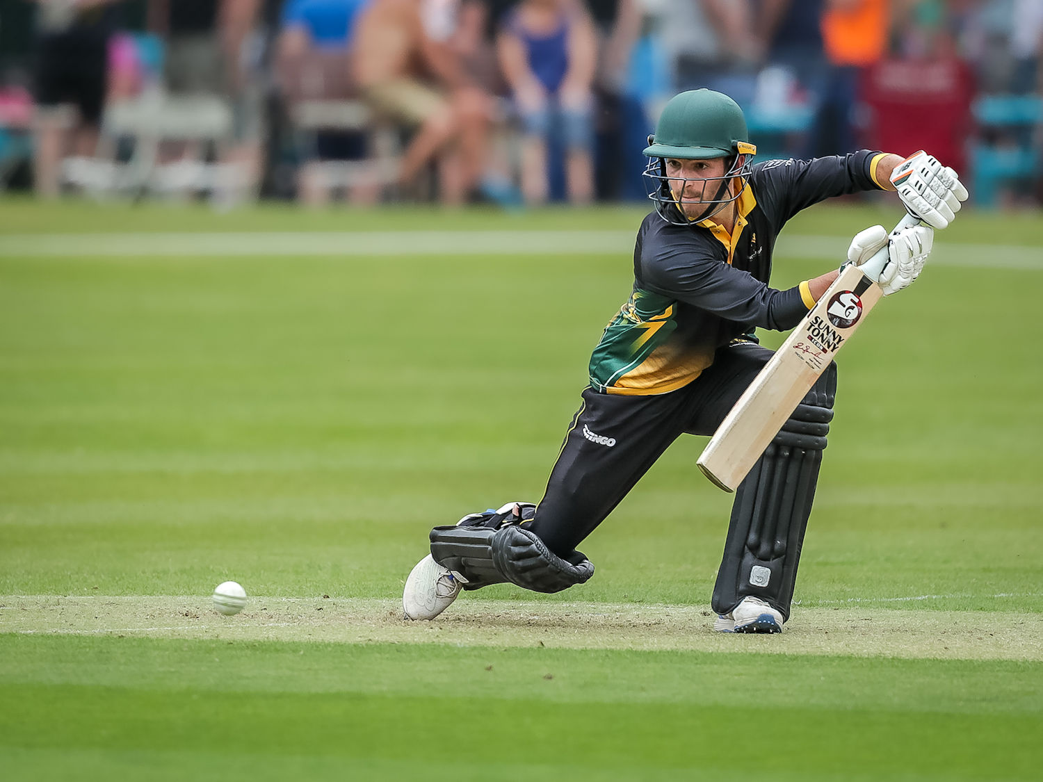 Lincolnshire's Tom Keast batting in the NCCA Trophy match against Cumbria at Bourne Cricket Club on June 23rd, 2024.
