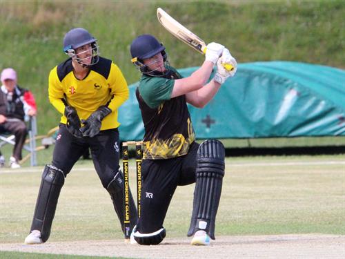 Lincolnshire v Hertfordshire, NCCA T20 Group 2 match, held at Louth CC on 31/05/2026 .
Jordan Cook batting for Lincolnshire hits an enormous six.