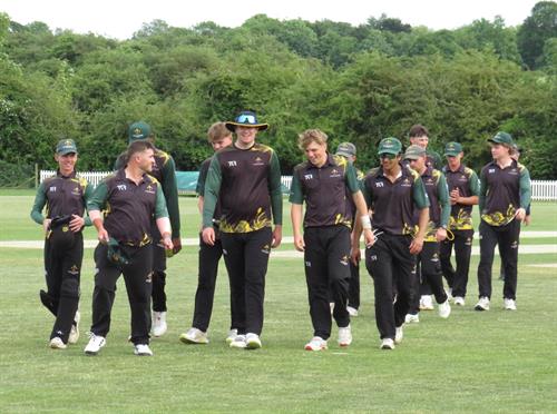 Lincolnshire v Hertfordshire, NCCA T20 Group 2 match, held at Louth CC on 31/05/2026 .
A happy Lincolnshire Team leave the field at the end of play.