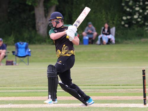 Lincolnshire v Hertfordshire, NCCA T20 Group 2 match, held at Louth CC on 31/05/2026 .
Jordan Cook of Lincolnshire, plays through the leg side.
