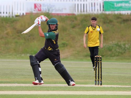Lincolnshire v Hertfordshire, NCCA T20 Group 2 match, held at Louth CC on 31/05/2026 .
James Laud of Lincolnshire, plays through the off side.