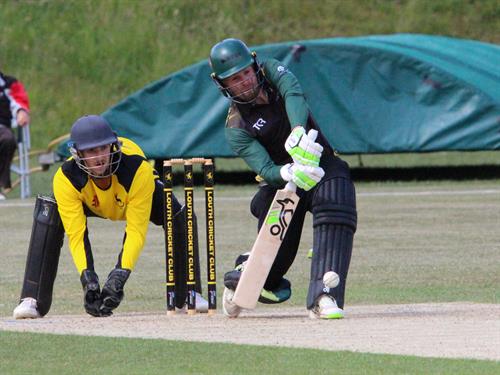 Lincolnshire v Hertfordshire, NCCA T20 Group 2 match, held at Louth CC on 31/05/2026 .
Sam Evans batting for Lincolnshire C.C.C.