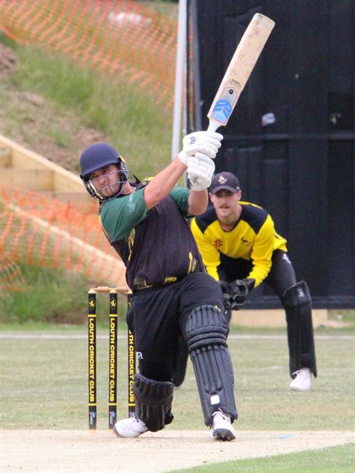 Lincolnshire v Hertfordshire, NCCA T20 Group 2 match, held at Louth CC on 31/05/2026 .
Nic Keast of Lincolnshire smashes the ball to the boundary.