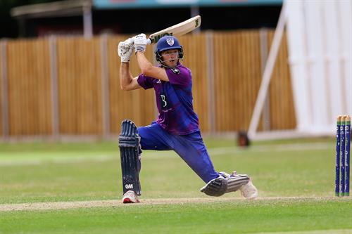 Jake Tarling, the Bedfordshire captain, batting against Buckinghamshire, NCCA T20 Group 3 match, held at Leighton Buzzard Town Cricket Club, Bell Close on 31/05/2026 .
