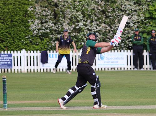 Lincolnshire v Norfolk, NCCA Trophy Group 2 match, held at Woodhall Spa on 10/05/2026 .
James Laud of Lincolnshire skies it.