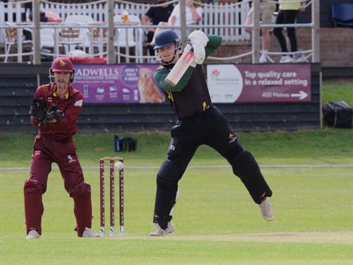 Suffolk v Lincolnshire, NCCA T20 Group 2 match, held at Friars Road, Hadleigh on 14/06/2026 .
Freddie Gosnell of Lincolnshire made a belligerent 52 runs.