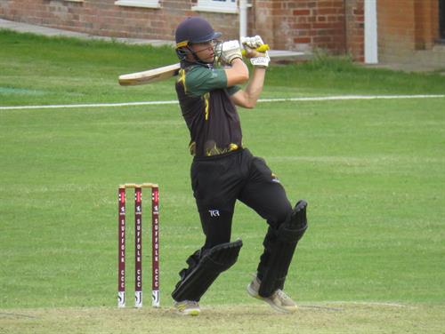 Suffolk v Lincolnshire, NCCA T20 Group 2 match, held at Friars Road, Hadleigh on 14/06/2026 .
Alex Garner-Steel batting for Lincolnshire on debut.