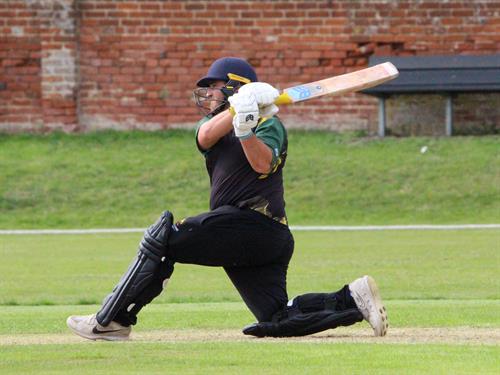 Suffolk v Lincolnshire, NCCA T20 Group 2 match, held at Friars Road, Hadleigh on 14/06/2026 .
Big hitting from Nic Keast of Lincolnshire C.C.C.