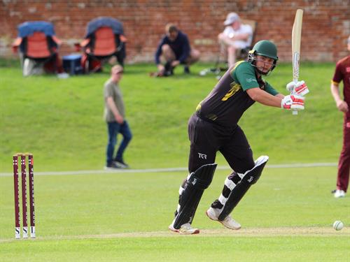 Suffolk v Lincolnshire, NCCA T20 Group 2 match, held at Friars Road, Hadleigh on 14/06/2026 .
James Laud batting for Lincolnshire C.C.C.
