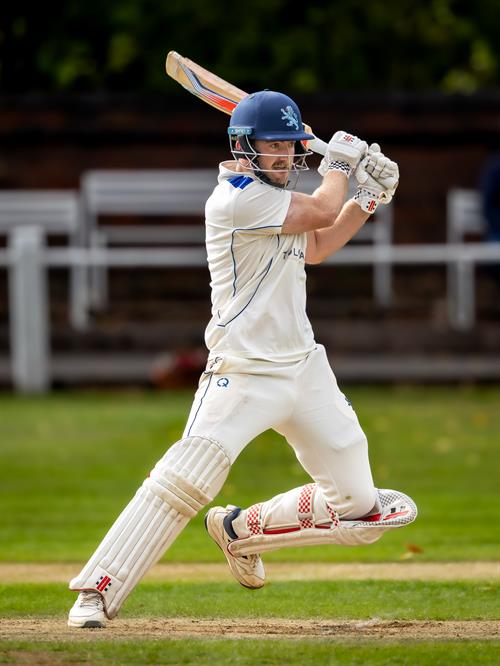 Sam Read batting for Devon on the third day of the NCCA Cluberly Championship Final against Buckinghamshire held at West Bromwich Dartmouth Cricket Club from September 6th–9th, 2026.