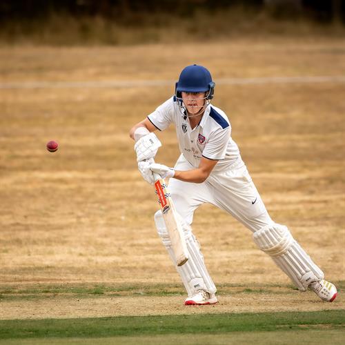 Herefordshire's Henry Hardinges scored a century from 167 balls on the first day of the NCCA Cluberly Championship match against Oxfordshire held at Thame Town Cricket Club from August 16th–18th, 2026.