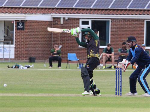 Lincolnshire v Cambridgeshire, NCCA T20 Group 2 match, held at Barton Town CC on 21/06/2026 .
Sam Evans batting for Lincolnshire C.C.C.