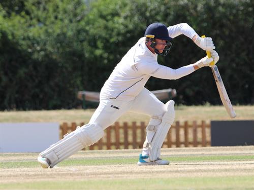 Hertfordshire v Lincolnshire, NCCA Cluberly Eastern Div 2 match, held at Lucas Lane on 26/07/2026 .
Jordan Cook batting in Lincolnshire's first innings.