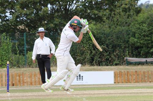 Hertfordshire v Lincolnshire, NCCA Cluberly Eastern Div 2 match, held at Lucas Lane on 26/07/2026 .
Sam Evans scores of 118 and 35 in the three day Championship match.