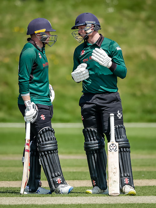 Hertfordshire's Dominic Chatfield and David Burnell put on 93 runs for the second wicket in the NCCA Trophy match against Wiltshire at Marlborough College on May 12th, 2024.